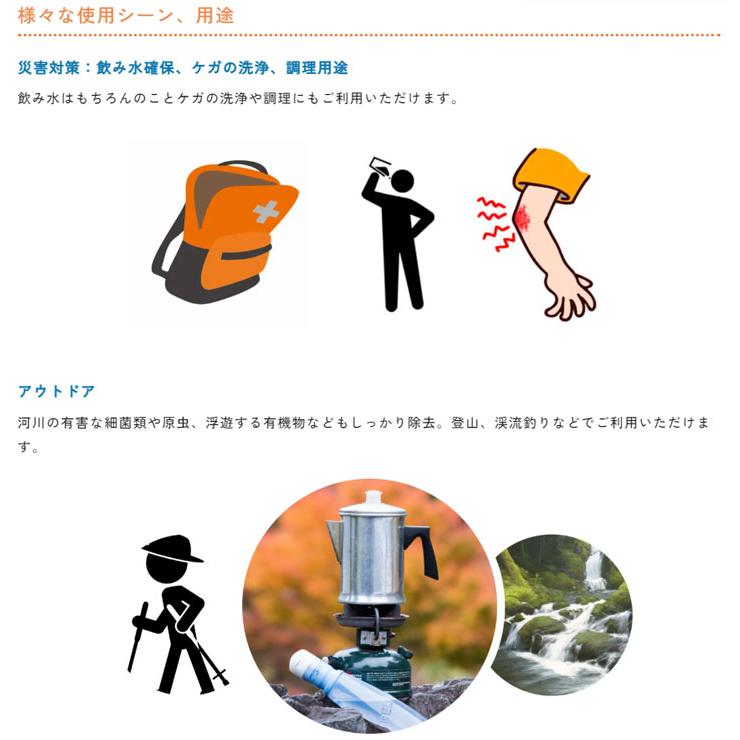 災害時やアウトドア、海外旅行の必需品！ 　ハイスピード簡易浄水器　デリオス＆ミニボトル　(Delios＆MiniBottle SD8S-2） |  | 05