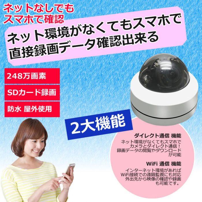録画機能、WIFI通信機能付き PTZドームカメラ ITS-WF200PTZ 248
