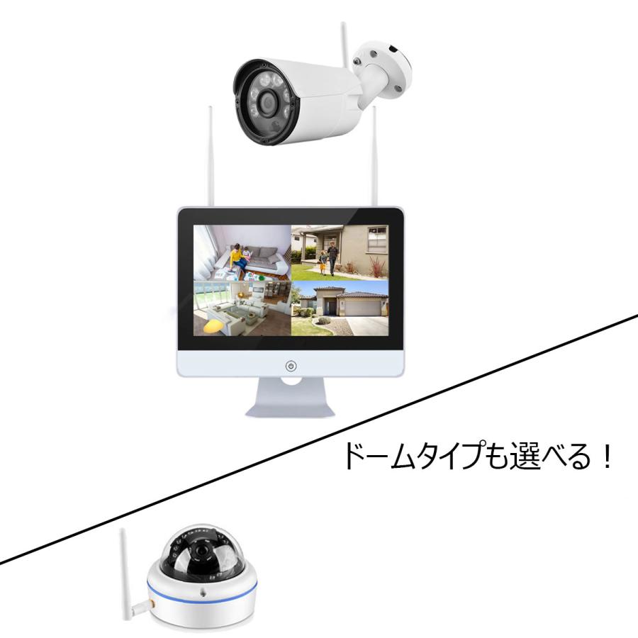 300万画素　リピーター機能付き　ワイヤレスカメラ1台セット　ITW-K1214EW-1　バレット型/ドーム型組み合わせ自由