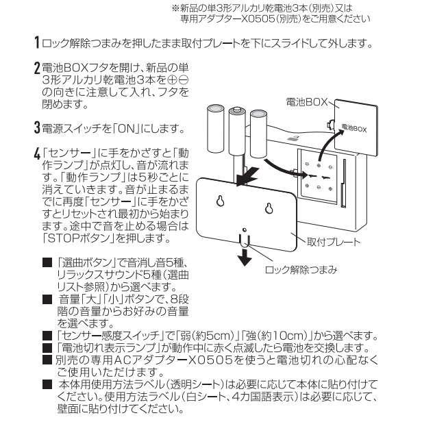 センサー式トイレの音消し　「水の音（みずのね）」　TLS1 |  | 06