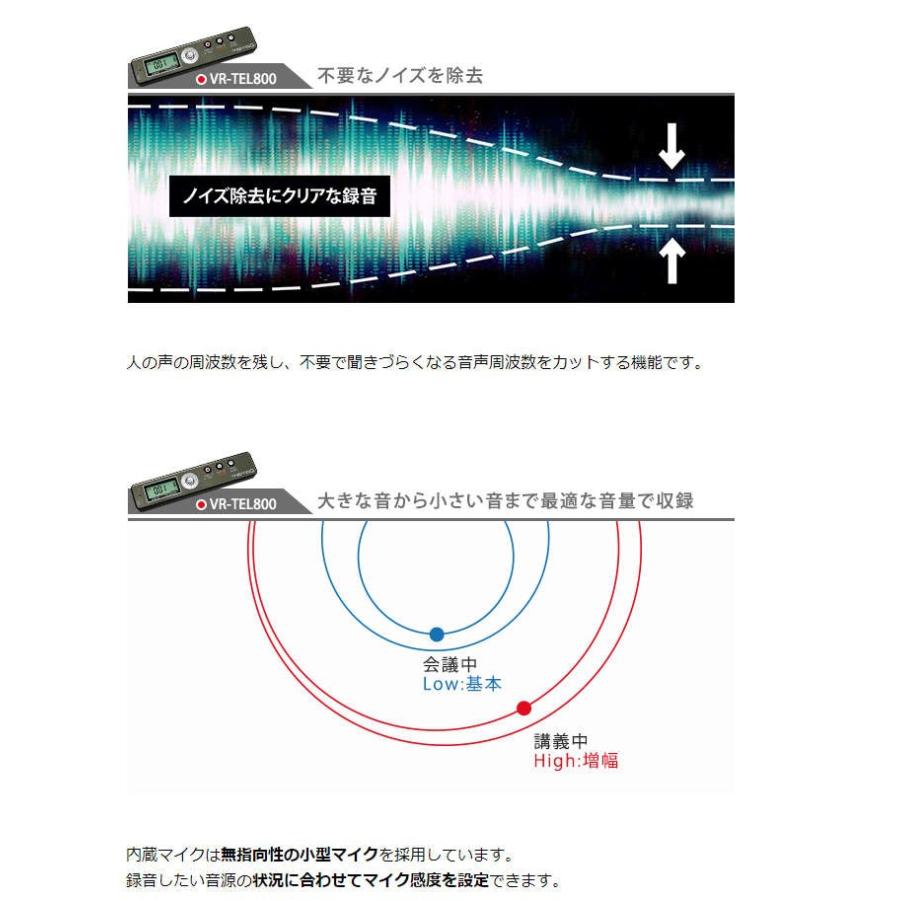 スティック型ボイスレコーダー VR-TEL800　8GB |  | 08