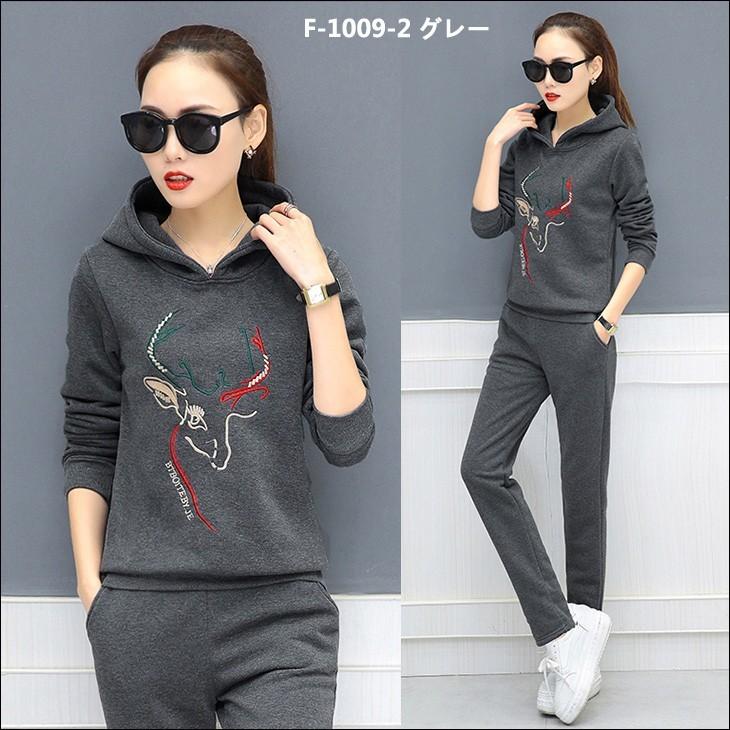 スウェット 上下 ジャージ上下 セットアップ 裏起毛 レディース スポーツウェア 上下セット ルームウェア 部屋着 長袖 冬 可愛い ふわふわ F 1009 F 1009 Woyoj 通販 Yahoo ショッピング