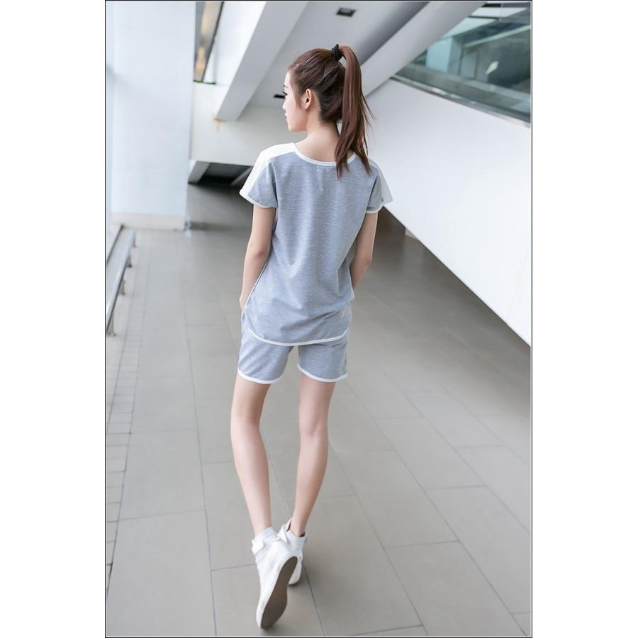 ルームウェア レディース スポーツウェア セットアップ 大きいサイズ ジャージ スウェット 上下セット 半袖 春夏 2点セット おしやれ 部屋着 F-763 |  | 07