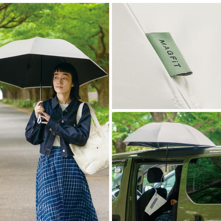 Wpc. 日傘 車にくっつく マグネット 折りたたみ傘 晴雨兼用 磁石 水滴