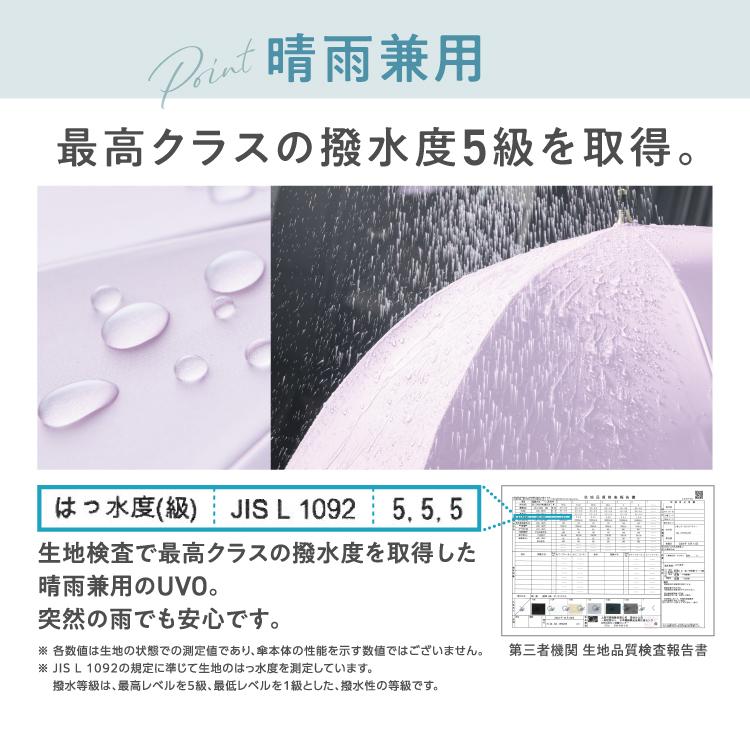 日傘 折りたたみ傘 UVO 5段 遮光率100％ 晴雨兼用 コンパクト 小さめ 手のひらサイズ 耐風 レディース 完全遮光 5段折 ウーボ 公式の画像