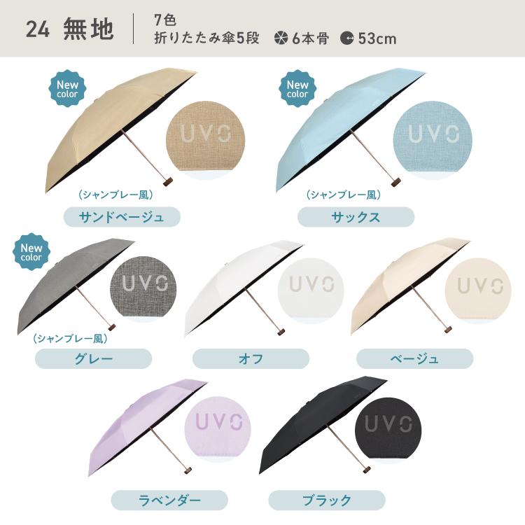 日傘 折りたたみ傘 UVO 5段 遮光率100％ 晴雨兼用 コンパクト 小さめ 手のひらサイズ 耐風 レディース 完全遮光 5段折 ウーボ 公式の画像