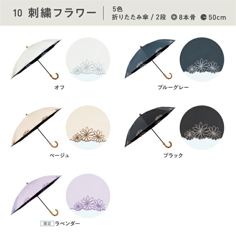 日傘 UVO公式 完全遮光 折りたたみ傘 長傘 晴雨兼用 8本骨 2段 2WAY バンブー持ち手 uvカット 完全遮光100% 遮光 レディース 雨傘 軽量 紫外線対策 UPF50+ | UVO | 19