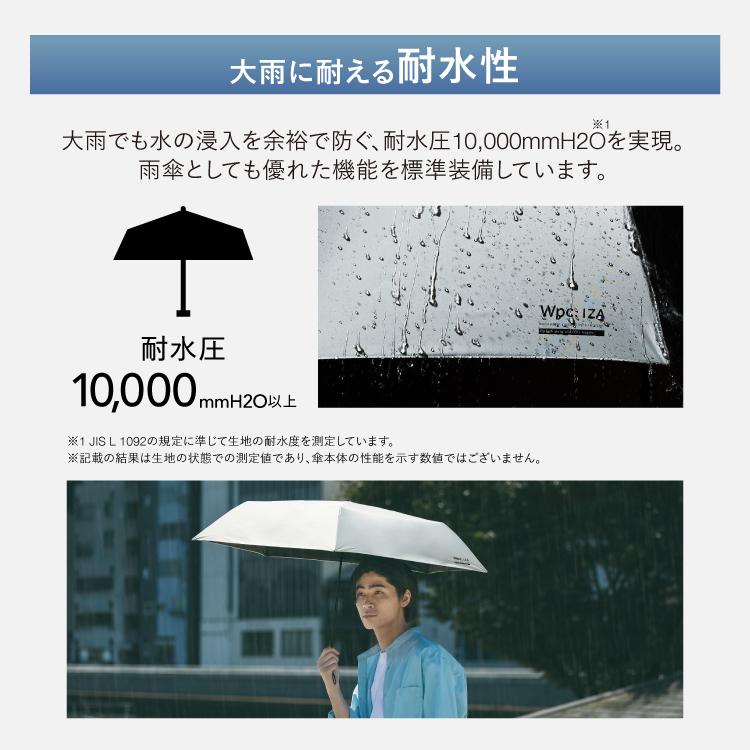 Wpc. IZA 日傘 折りたたみ傘 軽量 大判 大きい 完全遮光 晴雨兼用 遮光