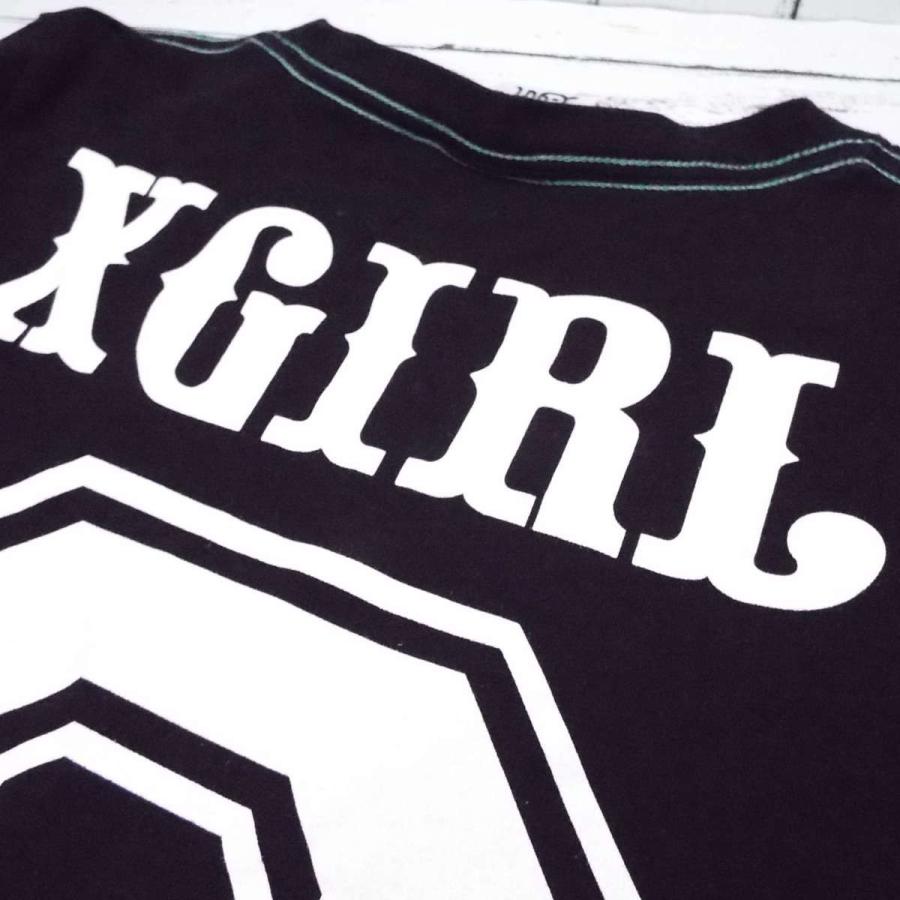 【カジュアルスタイル】 X-girl（エックスガール）SORRY　ロゴプリント入り 半袖 ロング丈Tシャツ（ワンピース）｜ブラック系｜サイズ：１｜USED｜wpeace｜08