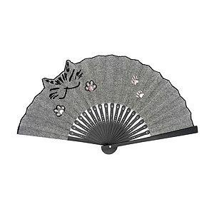 扇子　センス　猫のダヤン　わちふぃーるど　ダヤン わちふぃーるど（WachiField） 刺繍扇子 肉球・モクG わちふぃーるど
