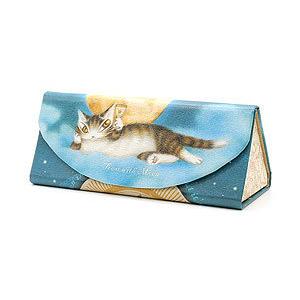 新品　わちふぃーるど　ダヤン　月に乾杯　収納ケース わちふぃーるど（WachiField） 折りたたみメガネケース＃4 月に乾杯