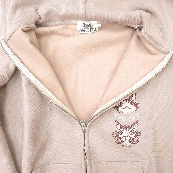 未使用　わちふぃーるど　猫のダヤン　裏起毛パーカー　Lサイズ わちふぃーるど（WachiField） フルジップパーカー L D's 灰桜 : わ
