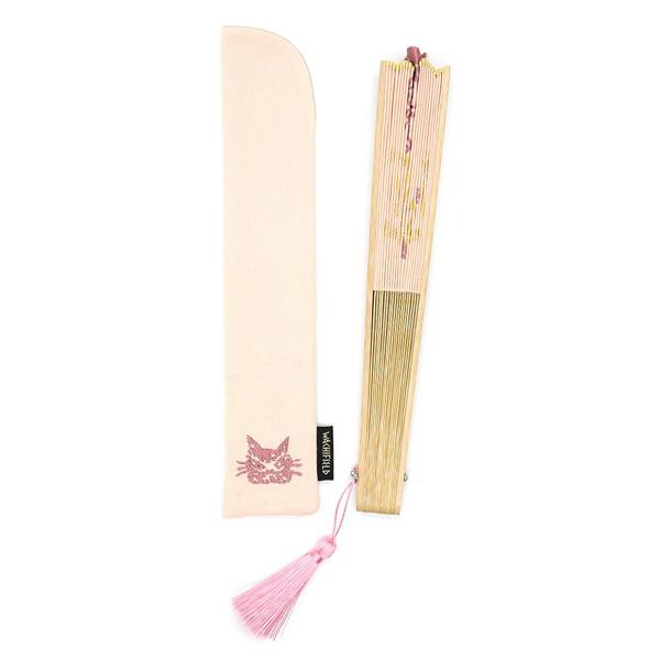 わちふぃーるど（WachiField） 刺繍扇子 ダヤン・ピンク わちふぃーる