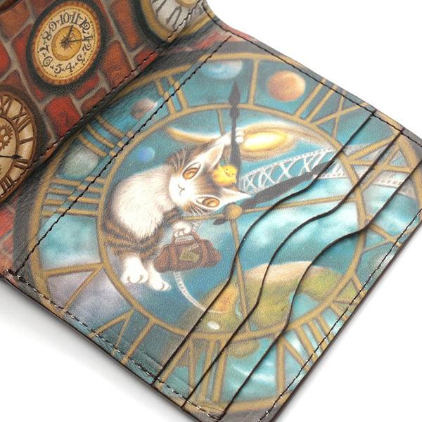 わちふぃーるど（WachiField） 大時計2つ折り財布 ダヤン ネコ : わち