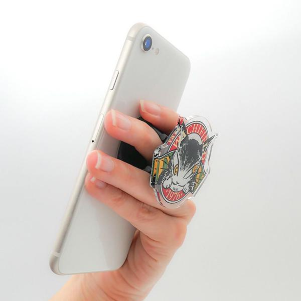アクリルスマホグリップ マーク わちふぃーど ダヤン ネコグッズ : わ
