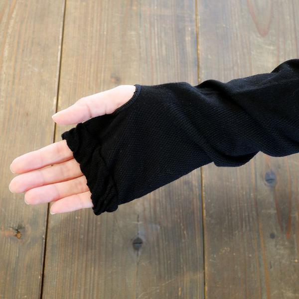 わちふぃーるど（WachiField） 冷感UVアームカバー ミモザ・BK わ