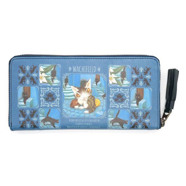 わちふぃーるど　ダヤン　青い街　ラウンド二つ折り財布 わちふぃーるど（WachiField） 青い街ラウンド財布 ダヤン 財布 : わち