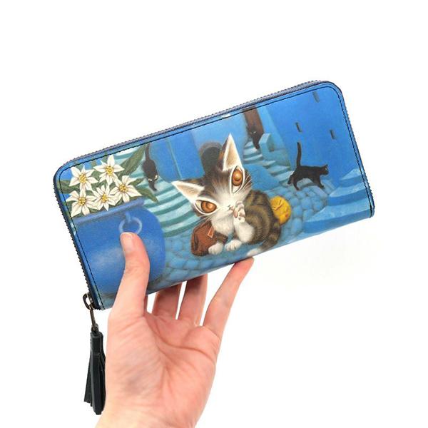 わちふぃーるど　ダヤン　青い街　ラウンド二つ折り財布 Amazon | [わちふぃーるど] 猫のダヤン ダヤン 青い街コレクション 本
