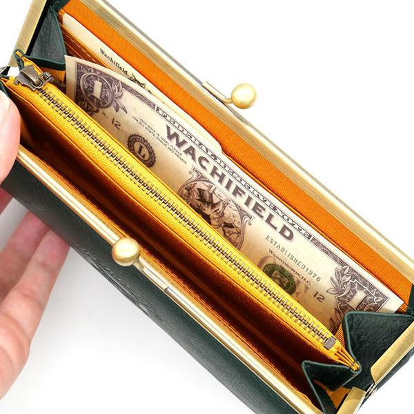 わちふぃーるど（WachiField） FCクラシックがま口長財布 緑 ダヤン 