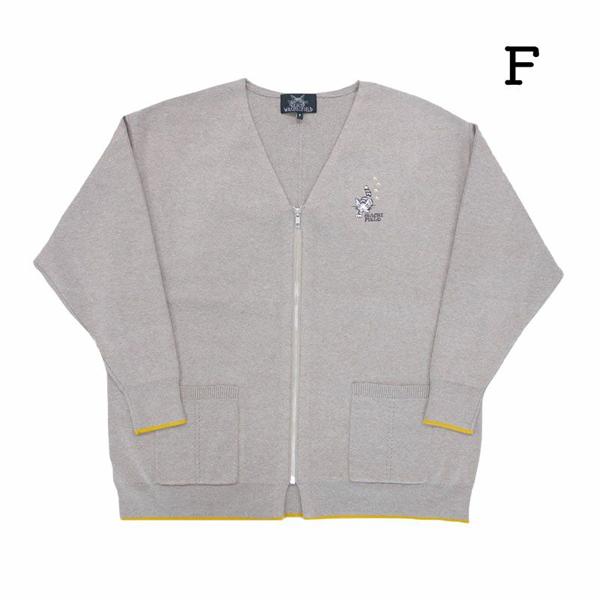 Vネックジップカーデ F 足跡 Be わちふぃーど ダヤン : 941184  