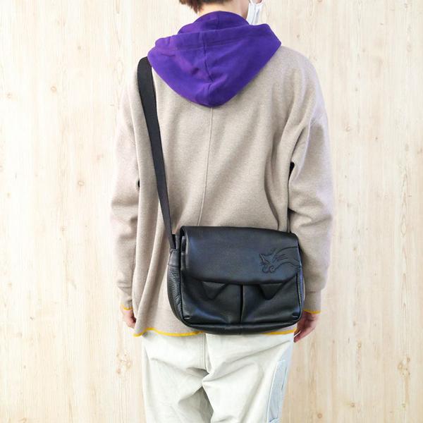 猫耳レザーミニショルダー 黒 わちふぃーるどダヤン : わちふぃーるど