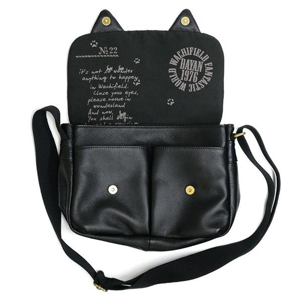 猫耳レザーミニショルダー 黒 わちふぃーるどダヤン : わちふぃーるど