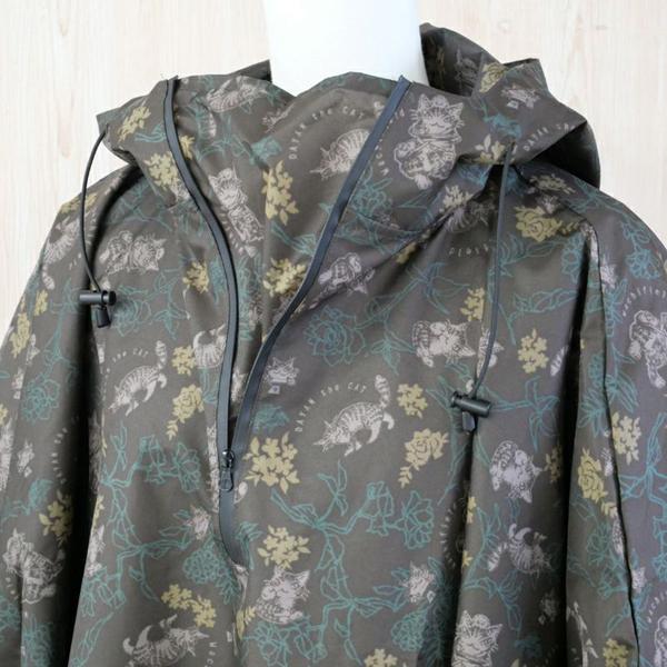 レインポンチョ 草花スケッチ わちふぃーるど ダヤン : わちふぃーるど