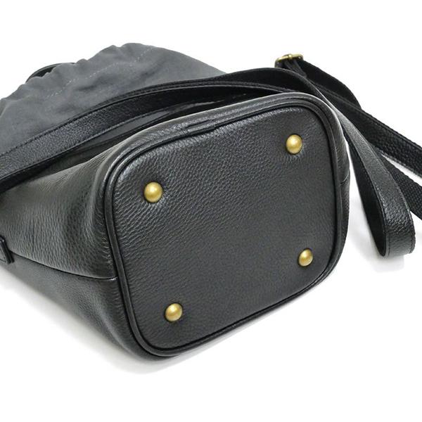 わちふぃーるど（WachiField） レザーコンビ巾着ミニショルダー 黒 わ