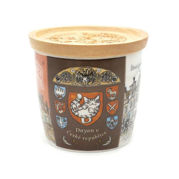 木蓋付きアートマグ チェコスケッチ わちふぃーるど ダヤン ネコグッズ