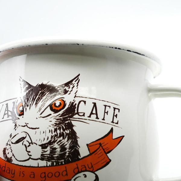 ホーローマグ カフェ わちふぃーるど ダヤン ネコグッズ : わちふぃー