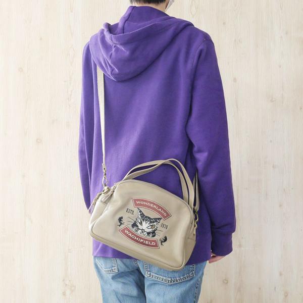 わちふぃーるど ダヤン　ボストンショルダー わちふぃーるど（WachiField） レザー刺繍ボストンショルダー わちふぃ