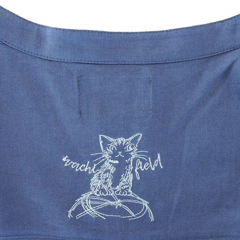 わちふぃーるど（WachiField） 衿刺繍シャツチュニック F 星座 紺 わ