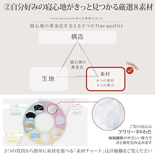 nishikawa 【 西川 】 フワリーヌ(R) わた 枕 高さ ( 高め ) 洗える 柔らか わた 弾力 高さ調節可能 ファインスムーズ ホワイト｜wpiastore｜04