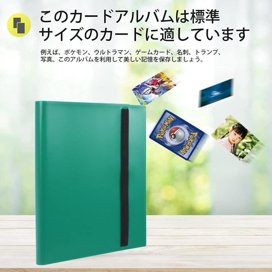 9ポケット40ページ 360枚カードファイル PP素材ポケットカードアルバム 横入れたカードバインダー アルバム (?)｜wpiastore｜05
