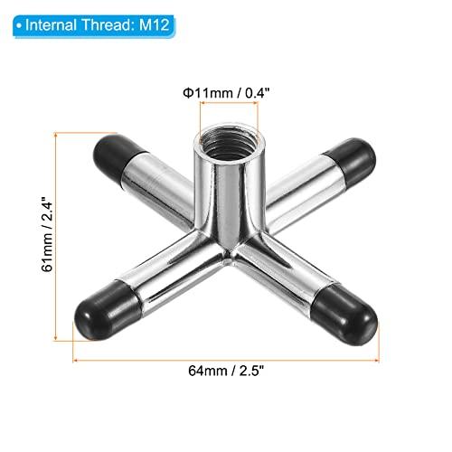 PATIKIL ビリヤードブリッジヘッド クロスプールキュースティックブリッジ ねじ込み式 金属 ビリヤード用品 ラバースリーブ付き ビリヤード台用｜wpiastore｜02