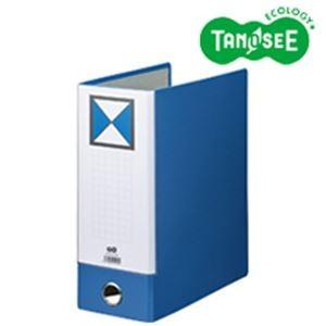 （まとめ）片開きパイプ式ファイルKJ（指かけ穴付） A4-S 100mmとじ 青 30冊