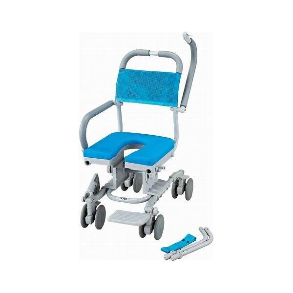 ウチヱ シャワーラク 4輪自在 O型シート ／ SWR-130 : ワイン