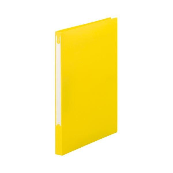 （まとめ） TANOSEE Zファイル（PP表紙） A4タテ 100枚収容 背幅20mm イエロー 1セット（10冊） 〔×5セット〕