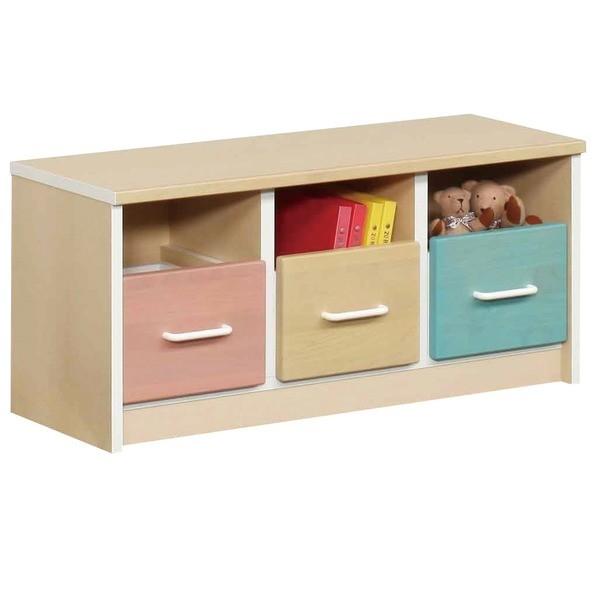 オープンローチェスト 子供用 幅90cm 引き出し収納付き ナチュラル 木製 日本製 ANJU あんじゅ 子供部屋家具 完成品 開梱設置〔代引不可〕