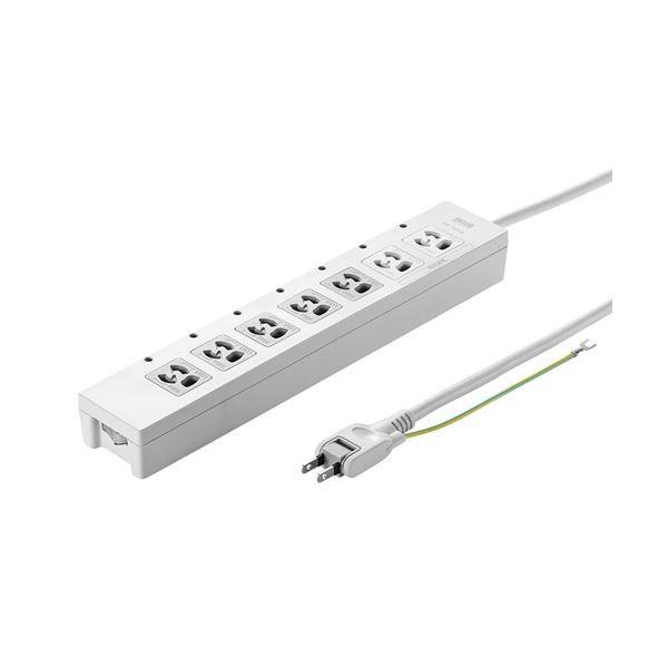 (まとめ)サンワサプライ 電源タップ TAP-F37-2CLK〔×2セット〕