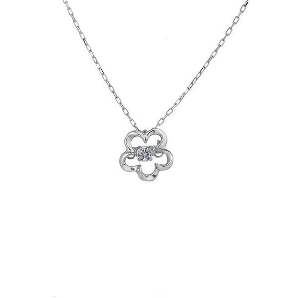 ダンシングストーンペンダント/ネックレス〔K18WG・天然ダイヤモンド0.03ct〕FTW-2149_18WG