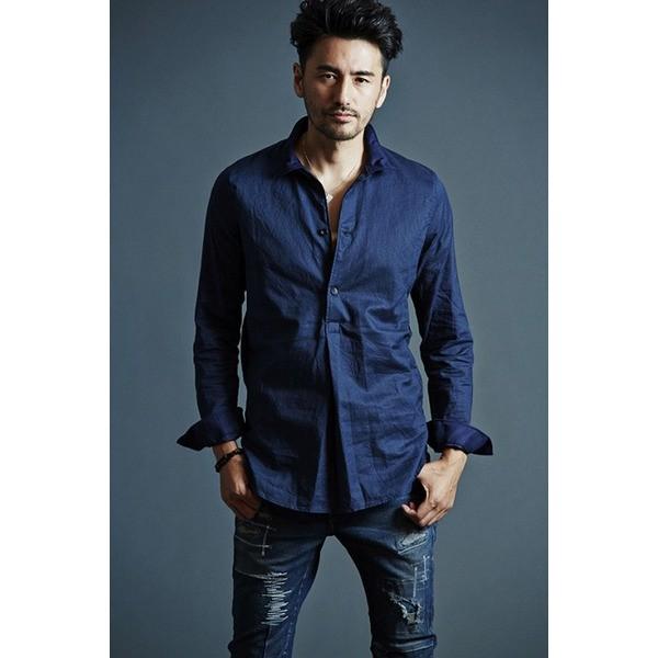 VADEL swedish pull-over shirts NAVY サイズ44〔代引不可〕