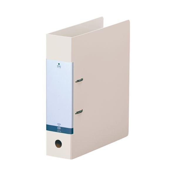 （まとめ）LIHITLAB D型リングファイル A4S 白 G2280-0〔×50セット〕