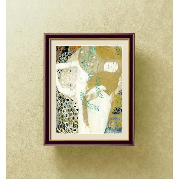 グスタフ・クリムト 水蛇 グスタフ クリムト絵画「水蛇1」表面特殊ゲル加工 | アートショップ