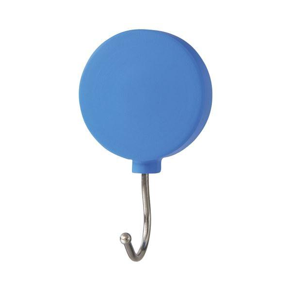 (まとめ) ミツヤ プラマグネットフック スイング式耐荷重約3Kg 青 PMHRM-BU 1セット（10個） 〔×5セット〕