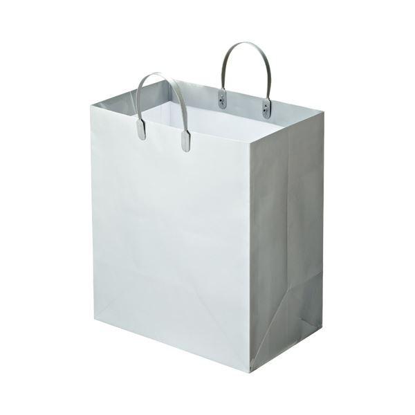 (まとめ) TANOSEE ラミネートバッグ マチ広 ヨコ350×タテ400×マチ幅220mm シルバー 1パック（10枚） 〔×5セット〕