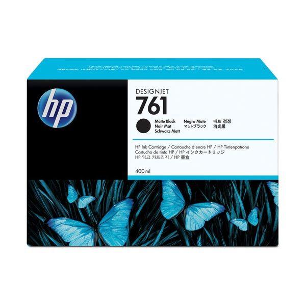 (まとめ) HP761 インクカートリッジ マットブラック 400ml 顔料系 CM991A 1個 〔×10セット〕
