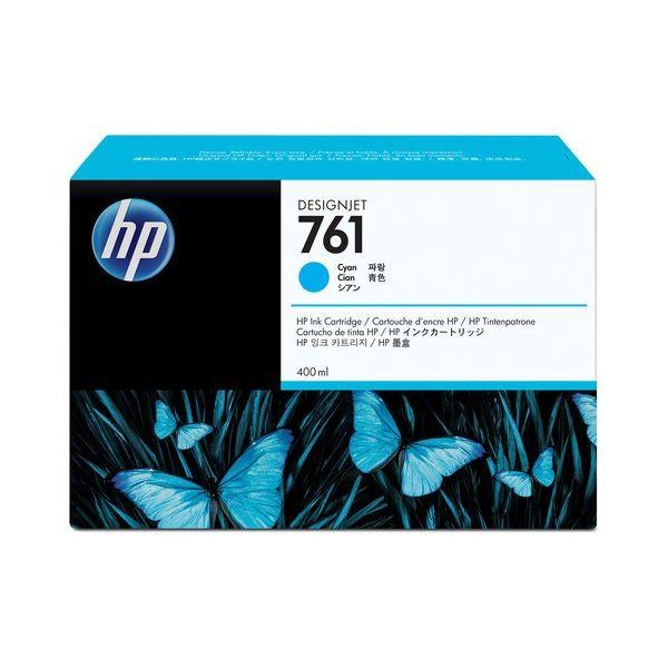 (まとめ) HP761 インクカートリッジ シアン 400ml 染料系 CM994A 1個 〔×10セット〕