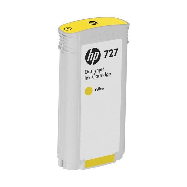 (まとめ) HP727 インクカートリッジ 染料イエロー 130ml B3P21A 1個 〔×10セット〕