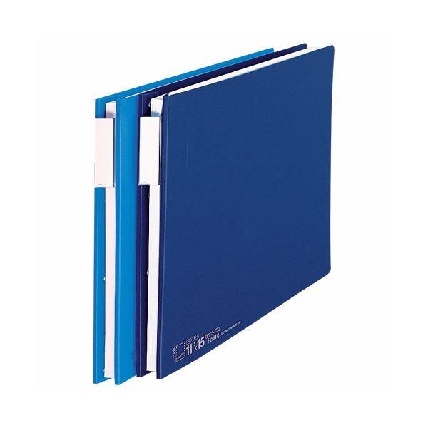 (まとめ) ライオン事務器 データファイルバーストタイプ レター式とじ具 T11×Y15 1000枚収容 青 1115-FS2 1冊 〔×10セット〕
